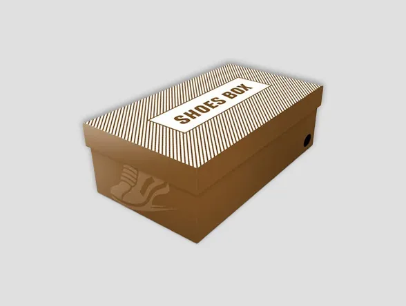 cardboard shoe box