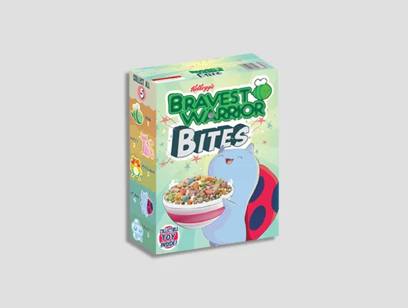 printed cereal boxes style